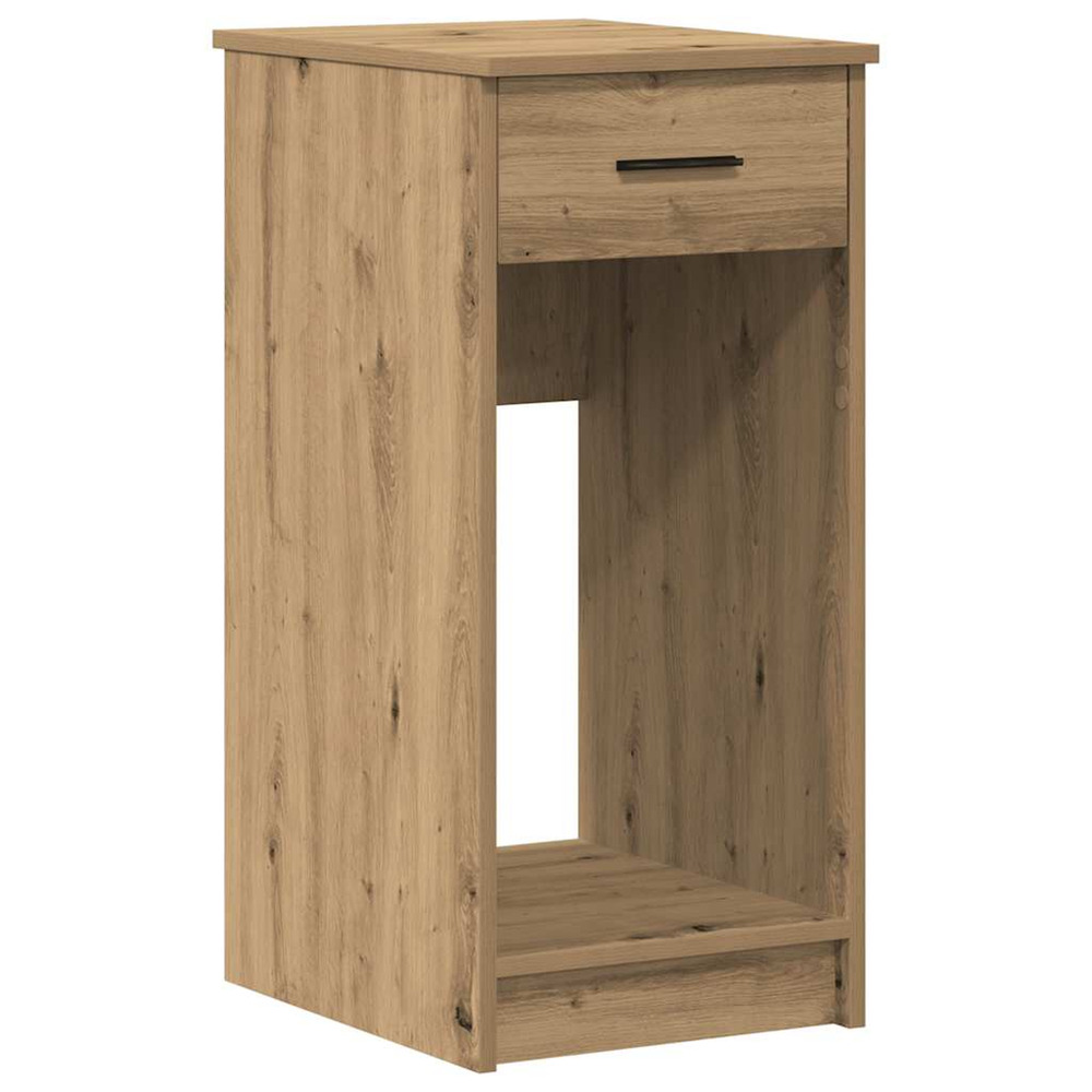 Support de tour d'ordinateur tiroir chêne artisanal 35x45x77 cm