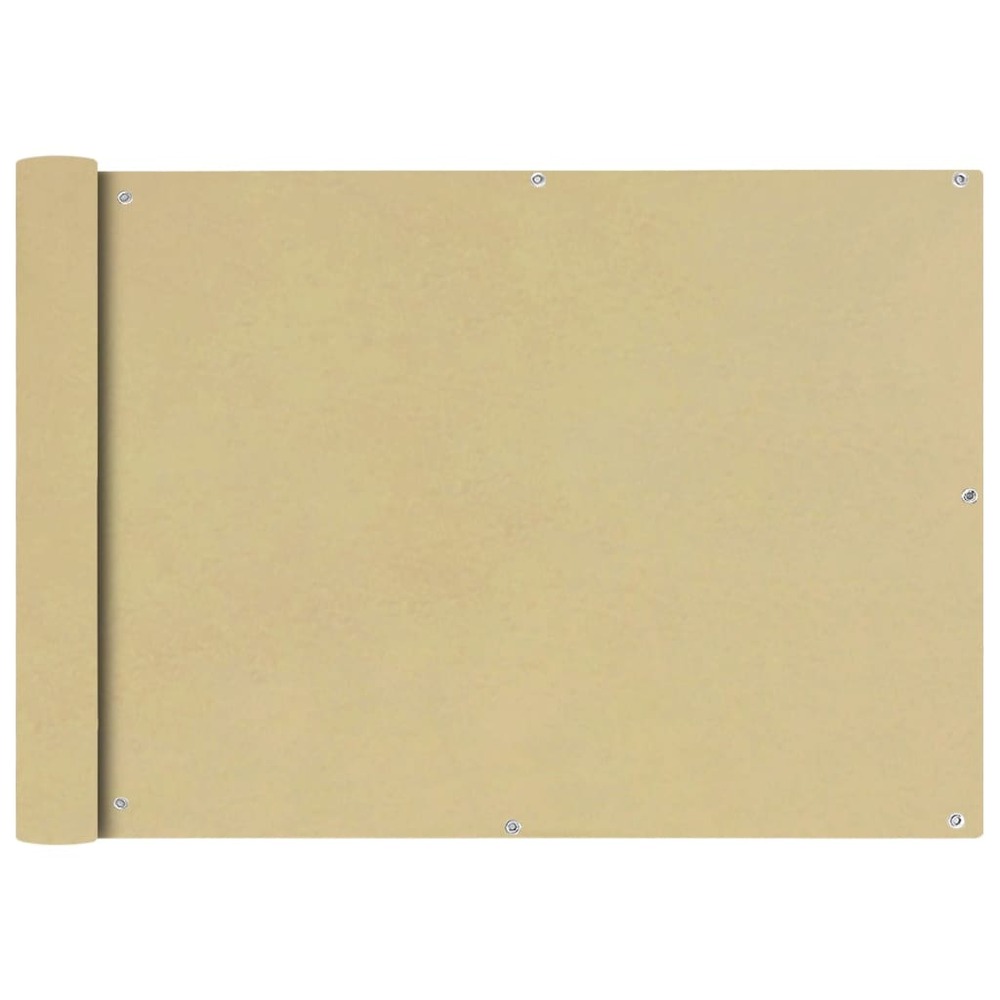 Écran de balcon en tissu oxford 75x600 cm beige