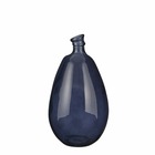 Mica decorations vase pinto - 26x26x47 cm - verre - noir