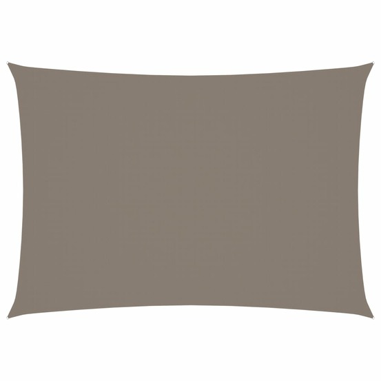 Voile toile d'ombrage parasol tissu oxford rectangulaire 2 x 4,5 m taupe