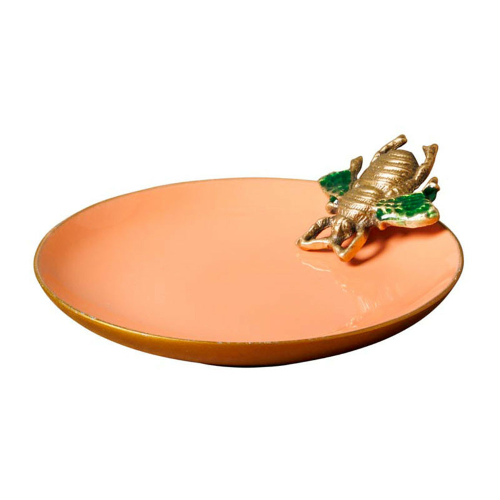 Vide poche émail bee laiton 13x4cm