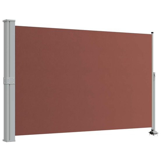Auvent latéral rétractable de patio 160x300 cm marron