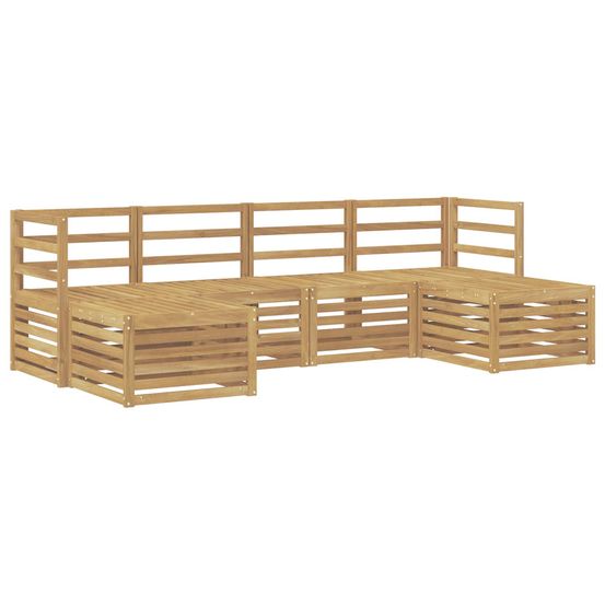 Ensemble de canapés d'extérieur 6 pc blanc bois d'acacia massif