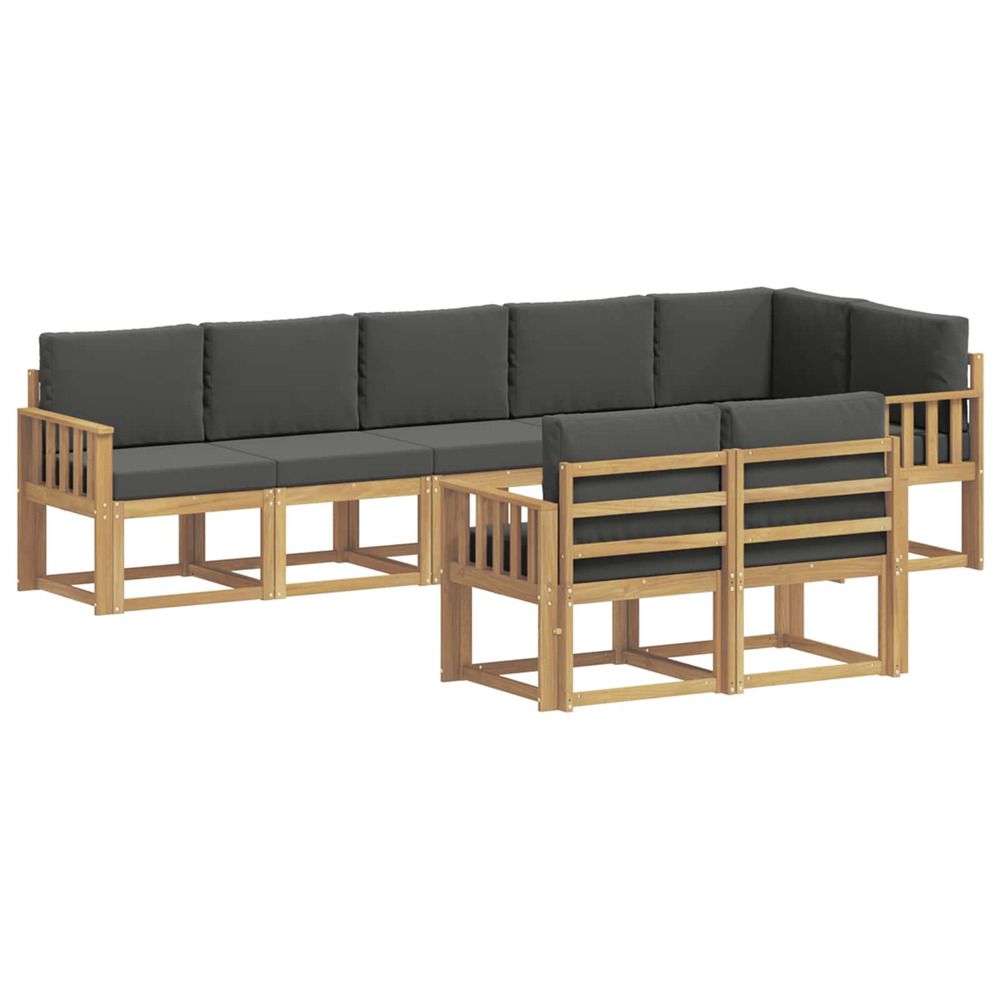 Ensemble de canapés d'extérieur 8 pc blanc et anthracite