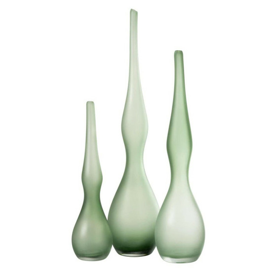 Lot de 3 vases en verre