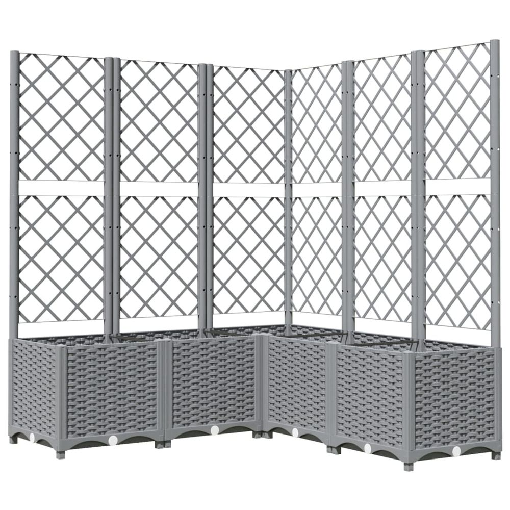 Cache-pot de jardin gris clair 120 x 120 x 136 cm