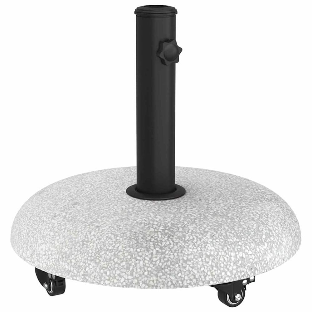 Pied de parasol 21 kg gris clair béton rond