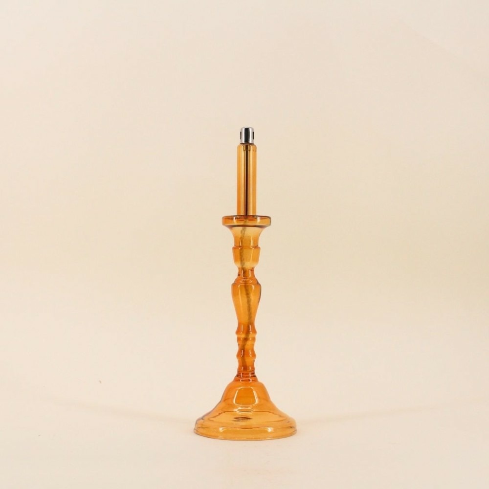 Lampe à huile chandelier en verre soufflé 34cm