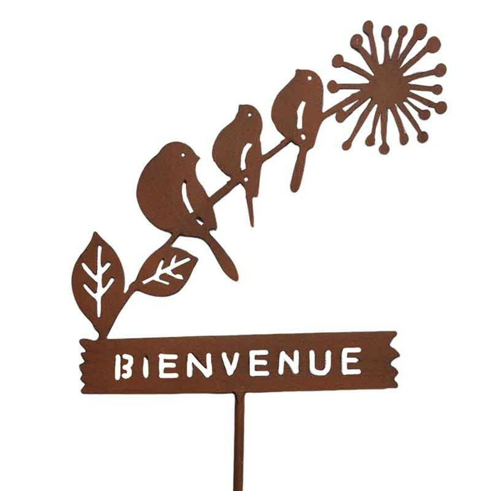 Tuteur déco bienvenue 29x115cm