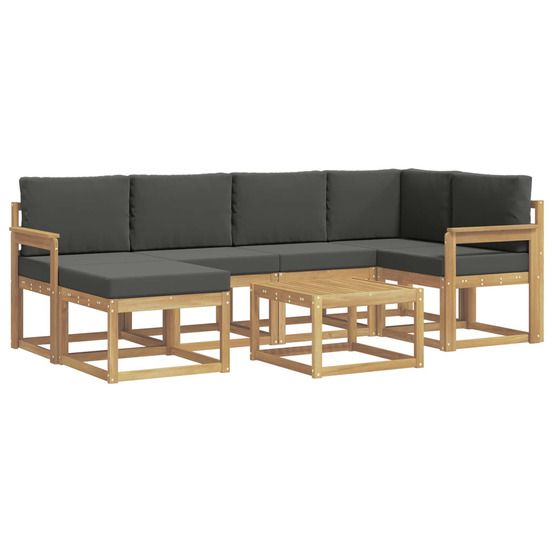 Ensemble de canapés d'extérieur 7 pc blanc et anthracite