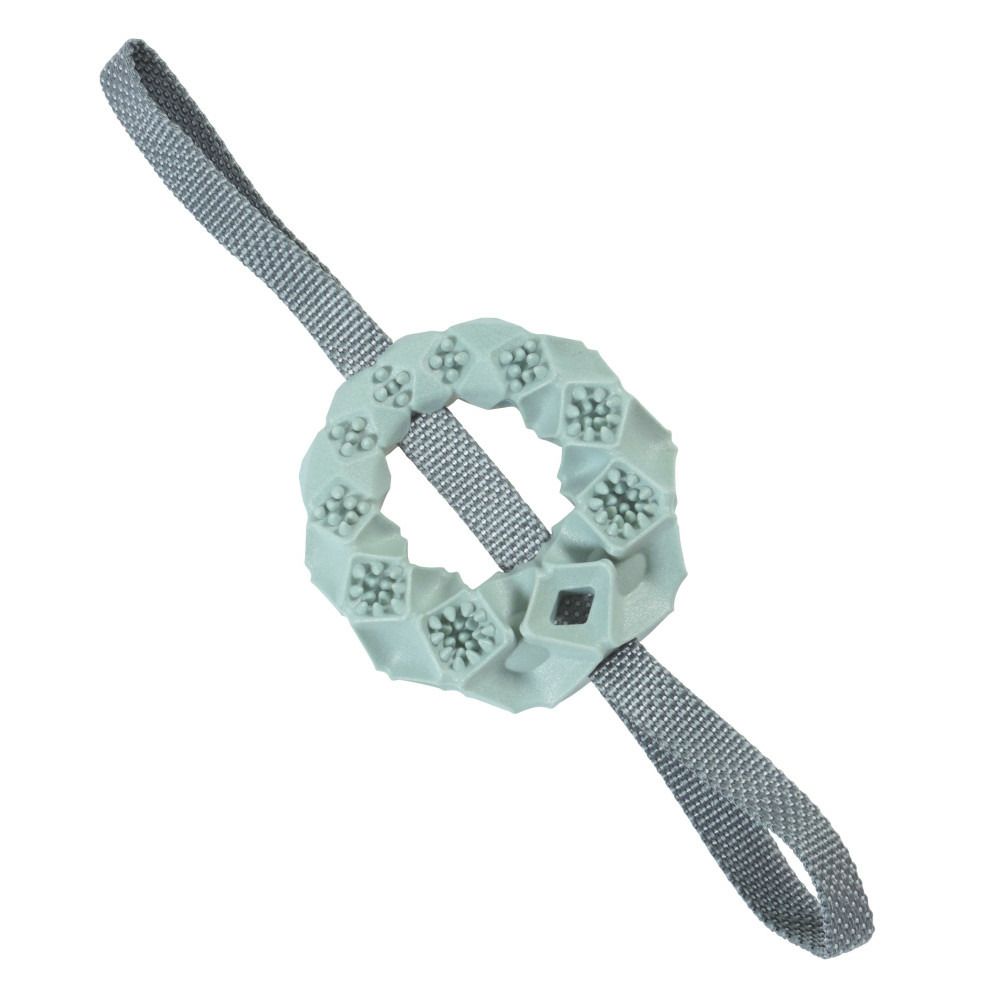 Jouet cercle tpr cache friandises kaki ø 12x 36 cm pour chien