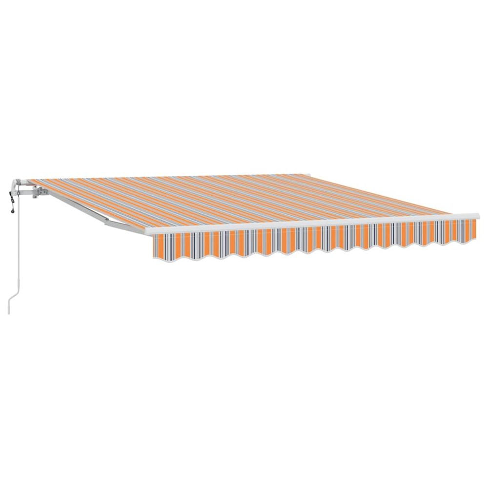 Auvent rétractable multicolore 300 x 250 cm tissu et aluminium