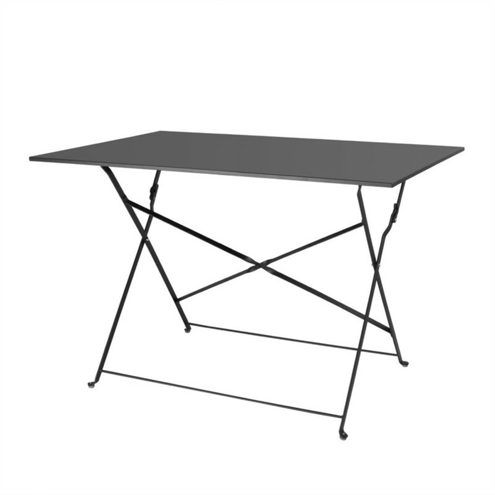 Table de terrasse pliable noire 1100 x 700 mm - bolero