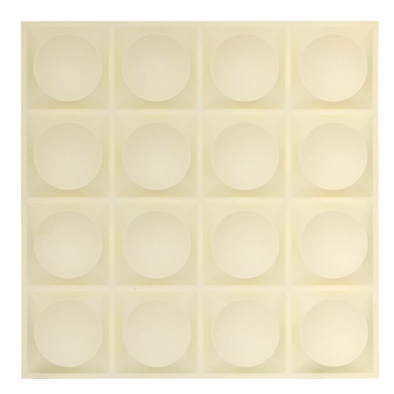 2 stickers muraux oren rond 50x50cm blanc