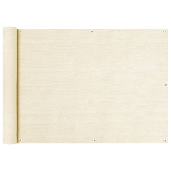 Écran de balcon crème 75x300 cm pehd
