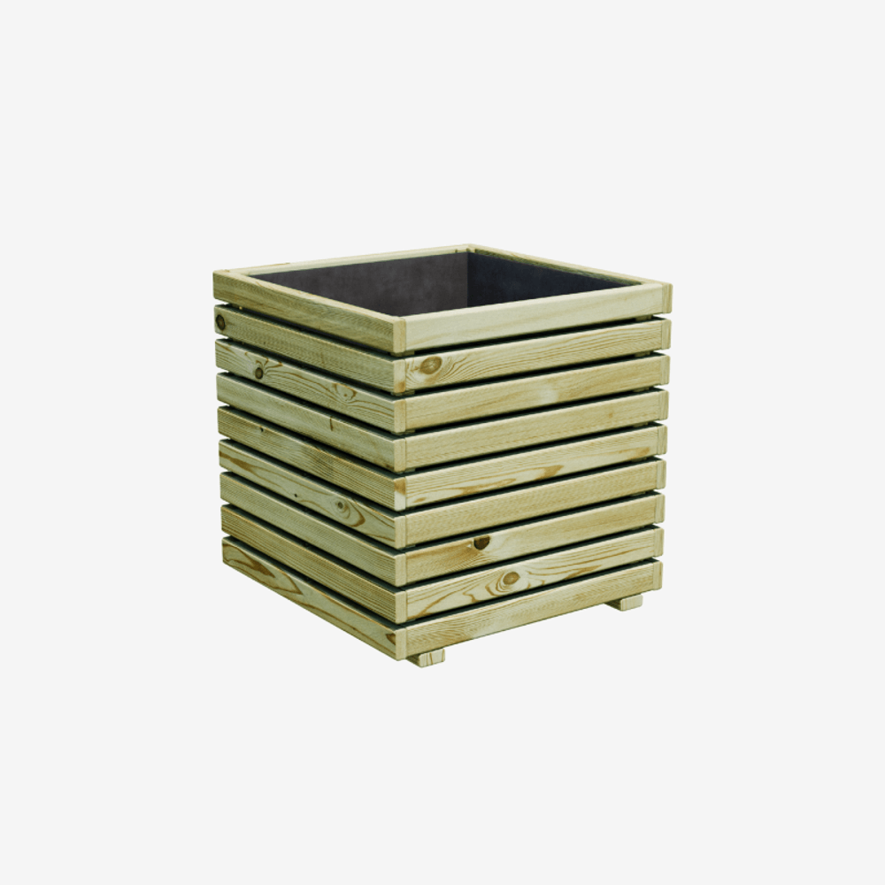 Bac a fleurs carre en bois 92l