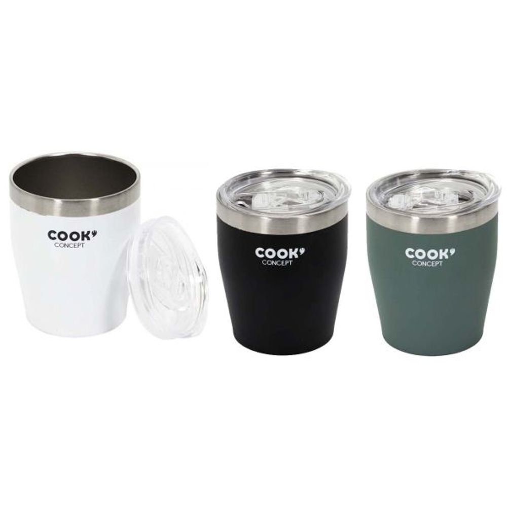 Mug de transport expresso 16cl lot de 3 modèles assortis