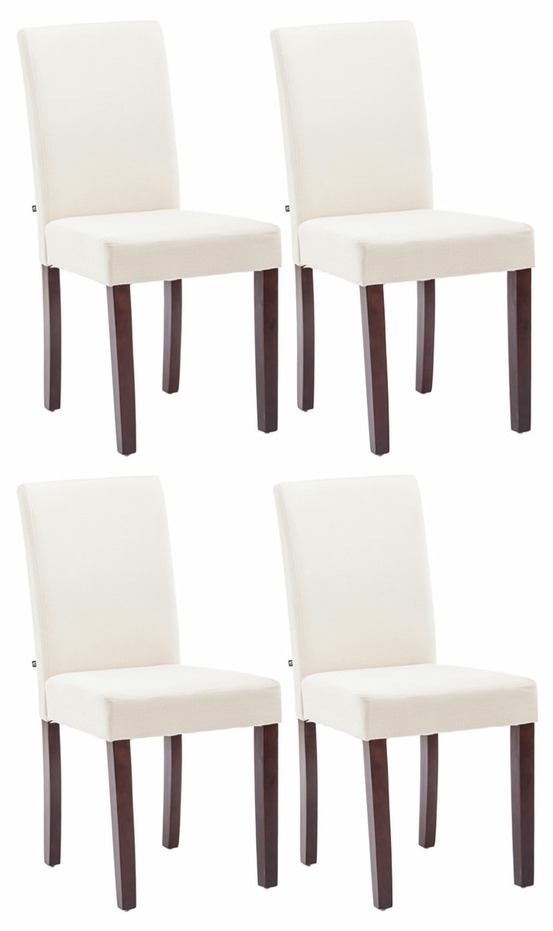 Lot de 4 chaises de salle à manger ina tissu cappuccino