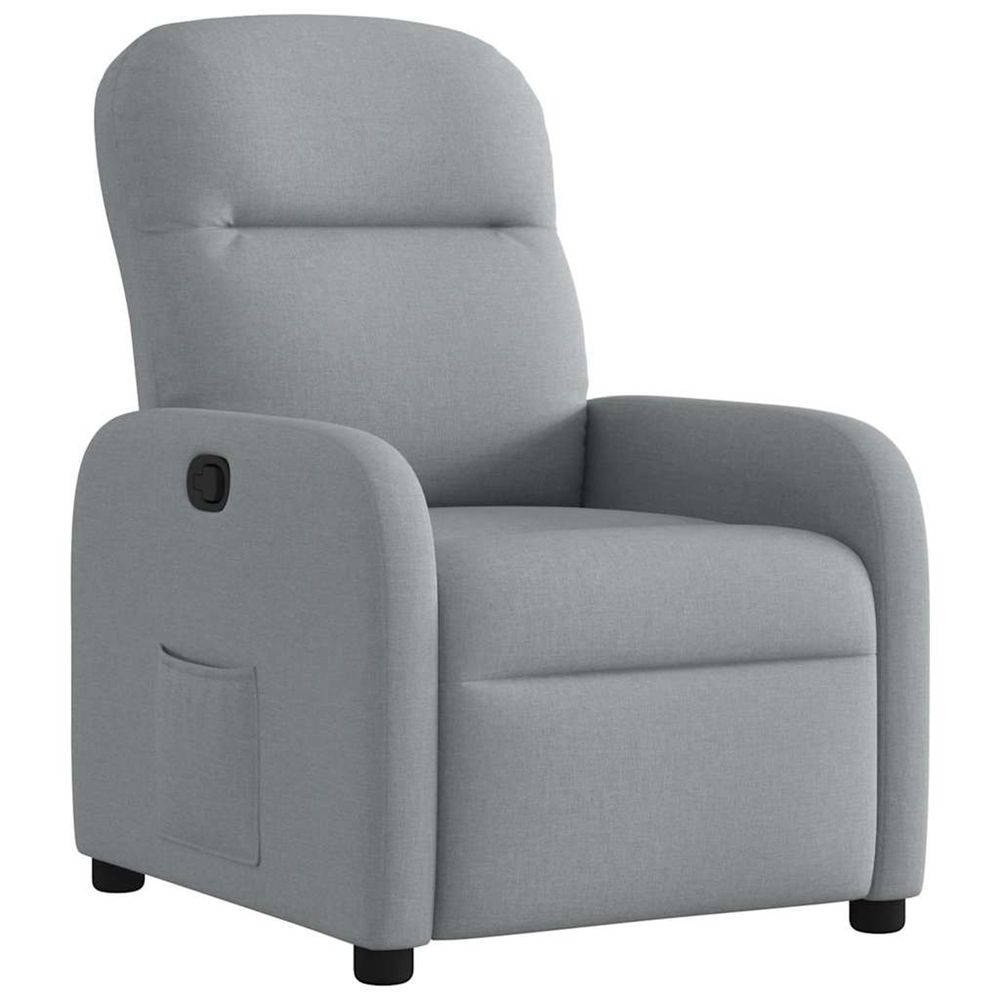 Fauteuil inclinable gris clair tissu