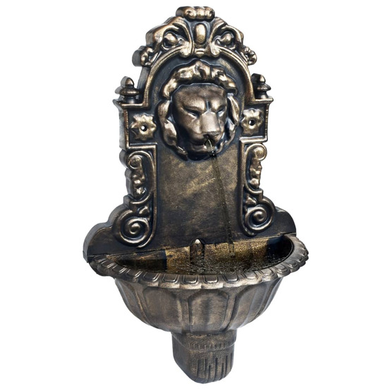 Fontaine murale design de tête de lion bronze