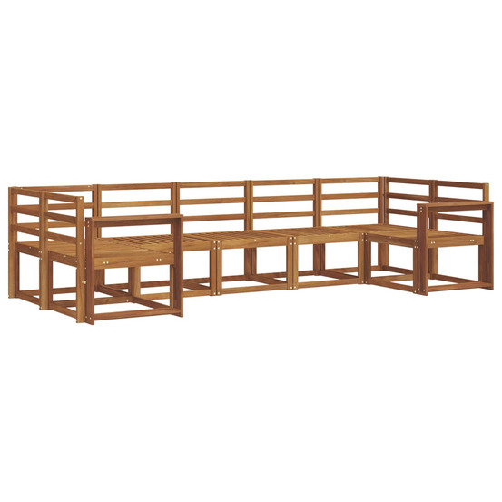 Ensemble de canapés d'extérieur 7 pcs naturel