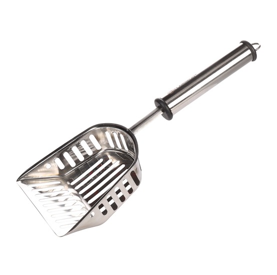 Pelle a litiere pour chat en acier inoxydable ian