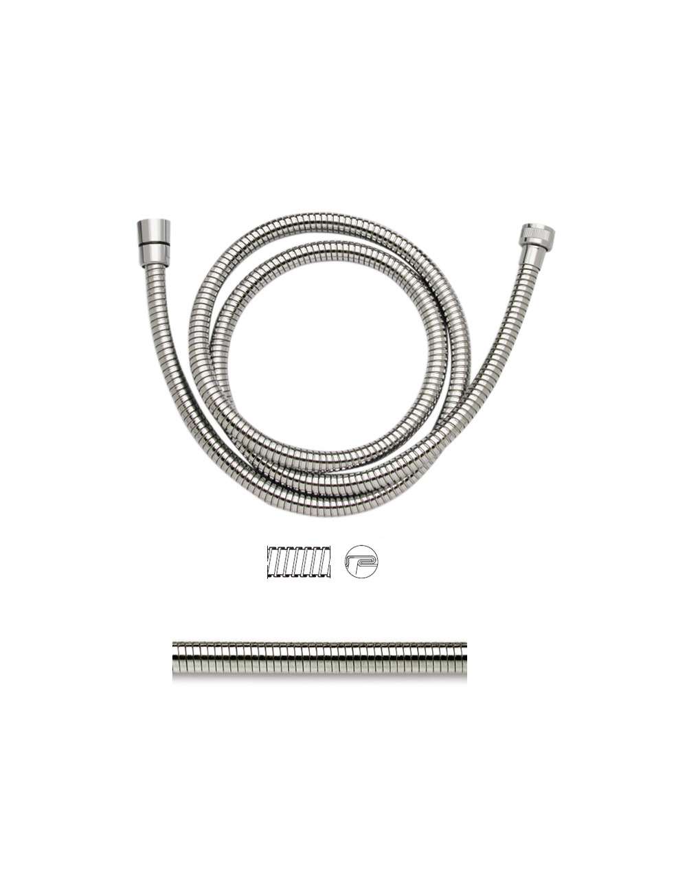 Flexible double agrafage en laiton chromé sous sachet