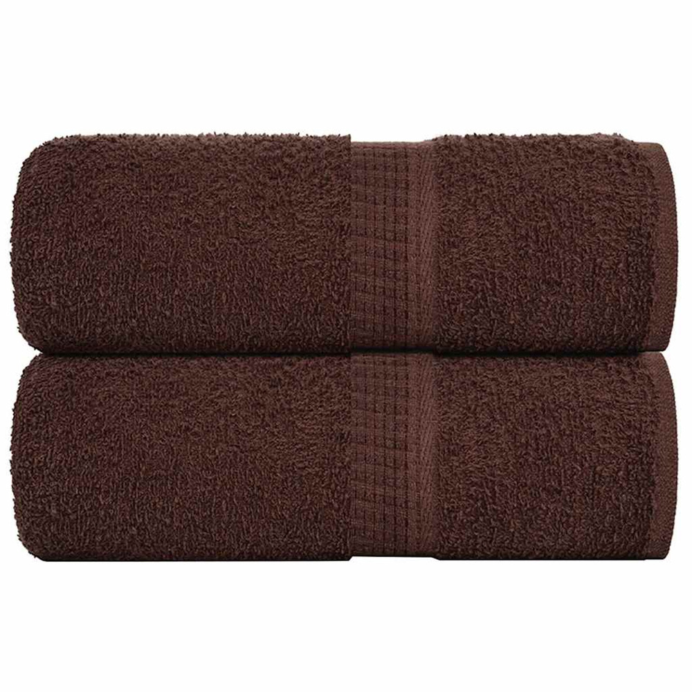 Serviettes de toilette 2 pièces frogn marron 30x30 cm 100 % coton