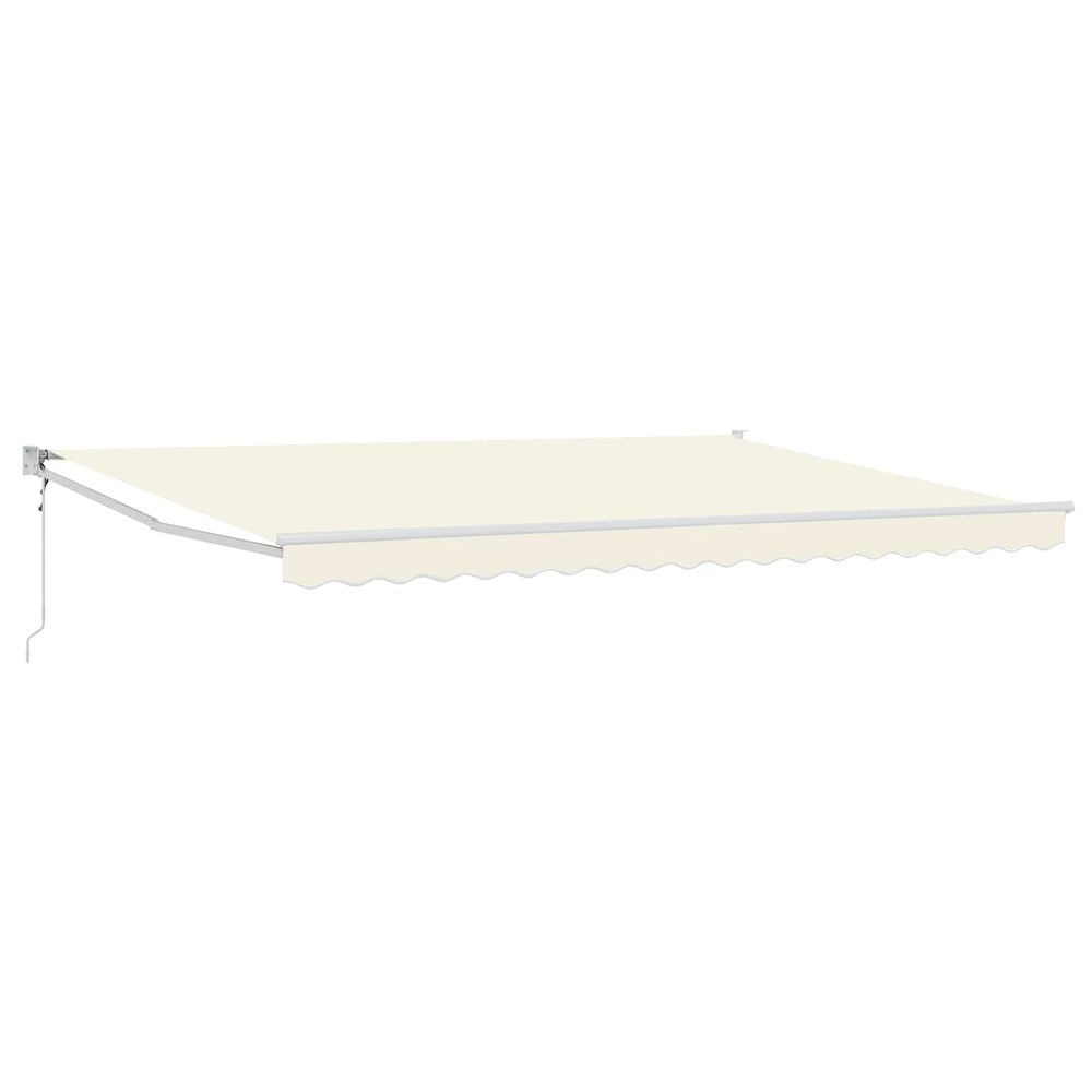 Auvent rétractable crème 4 x 2 m polyester et métal