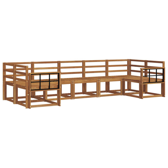 Ensemble de canapés d'extérieur 7 pcs naturel