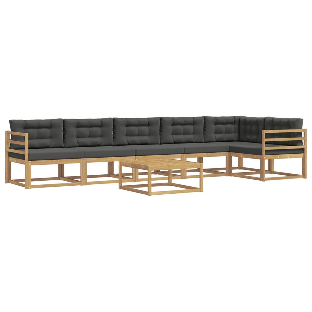 Ensemble de canapés d'extérieur 7 pc blanc et anthracite
