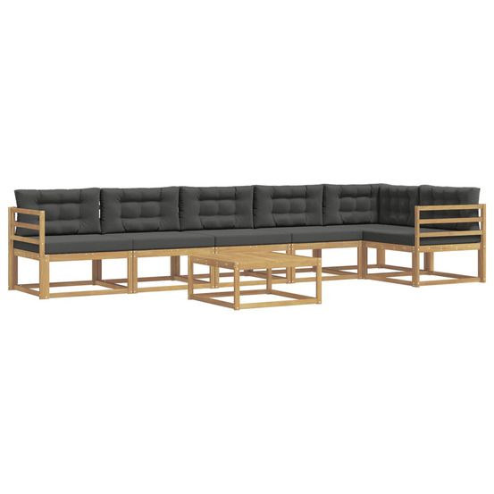 Ensemble de canapés d'extérieur 7 pc blanc et anthracite