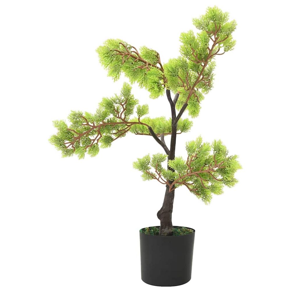 Bonsaï de cyprès artificiel avec pot 60 cm vert