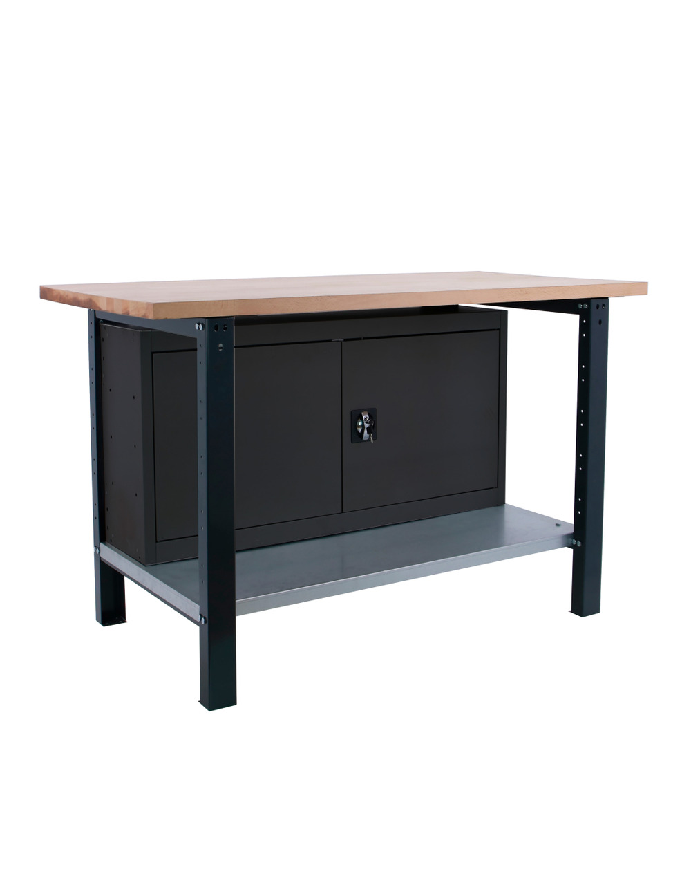 Etabli simonwork bt6 pro laminate cabinet 1500 antracite antracite/hêtre 865x1500x750 - simonrack