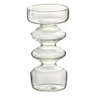 Vase en verre transparent 7x7x14 cm
