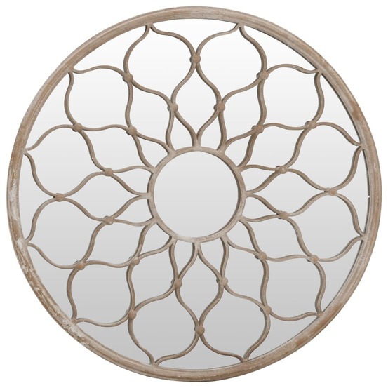 Miroir de jardin sable 40x3 cm fer rond utilisation extérieure