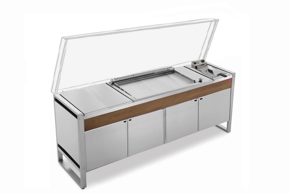Table quattroporte oasi 205c + plancha oasi 80 lisse + friteuse