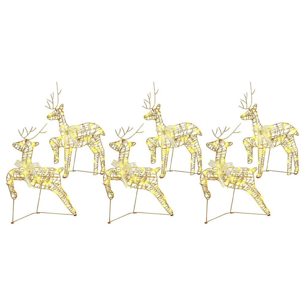 Rennes led 6 pc 180 led doré 44 x 18 x 65,5 cm pet