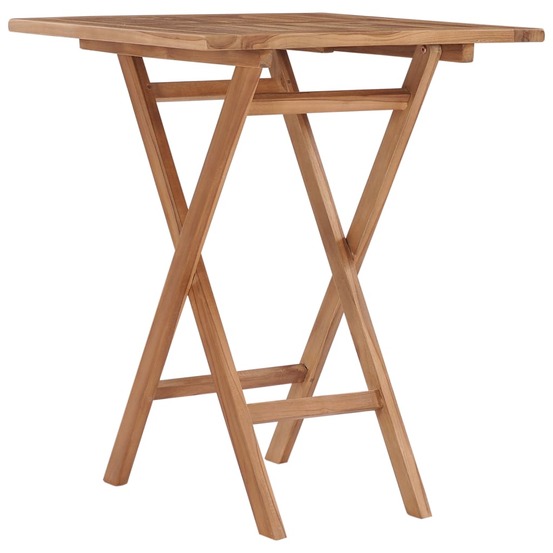 Table pliable de jardin 60x60x75 cm bois de teck solide