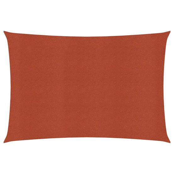Voile d'ombrage 160 g/m² terre cuite 2,5 x 3,5 m pehd