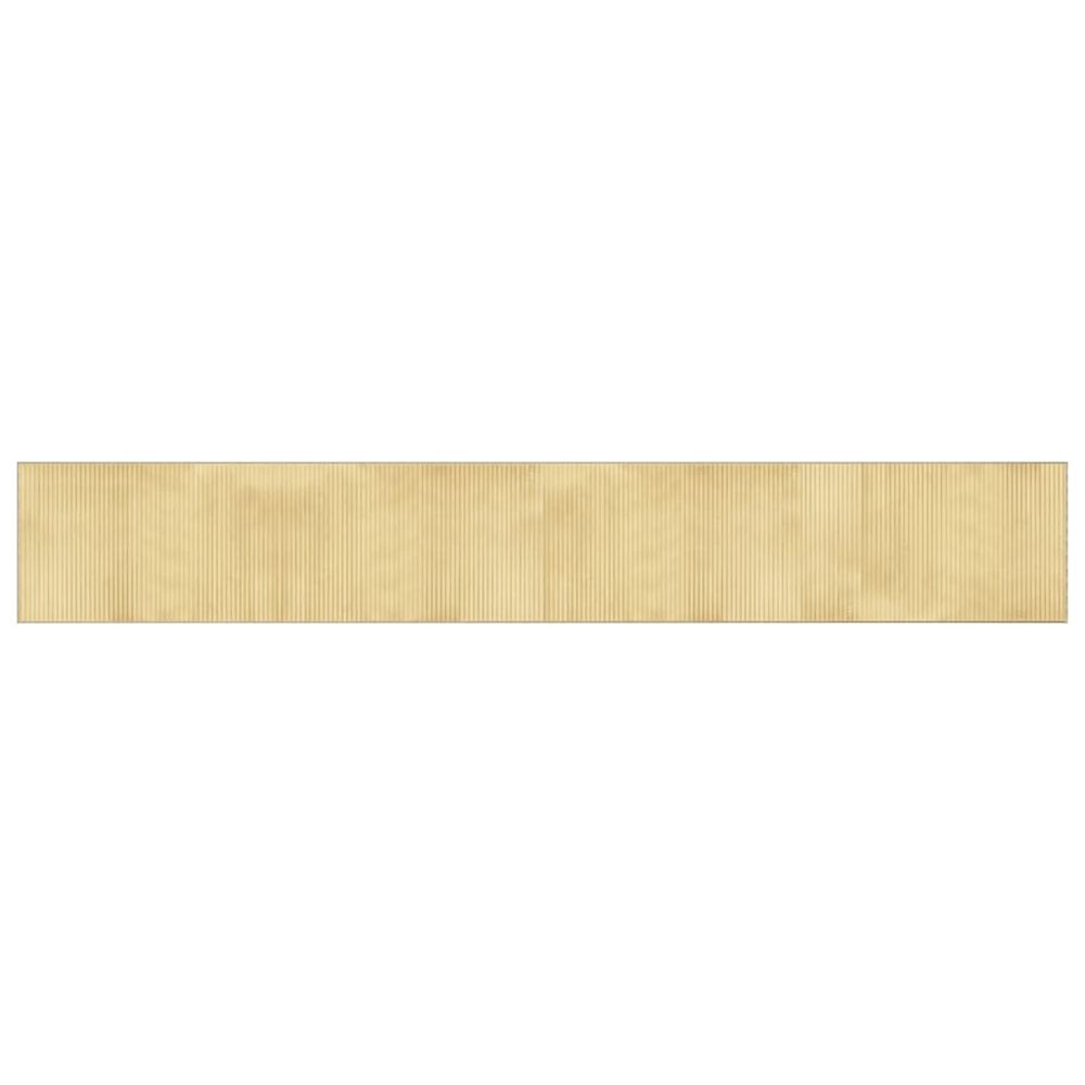 Tapis rectangulaire naturel clair 60x400 cm bambou