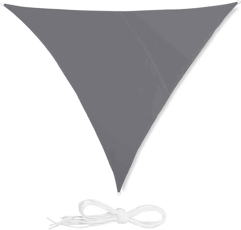 Voile d'ombrage triangle 4 x 4 x 4 m gris