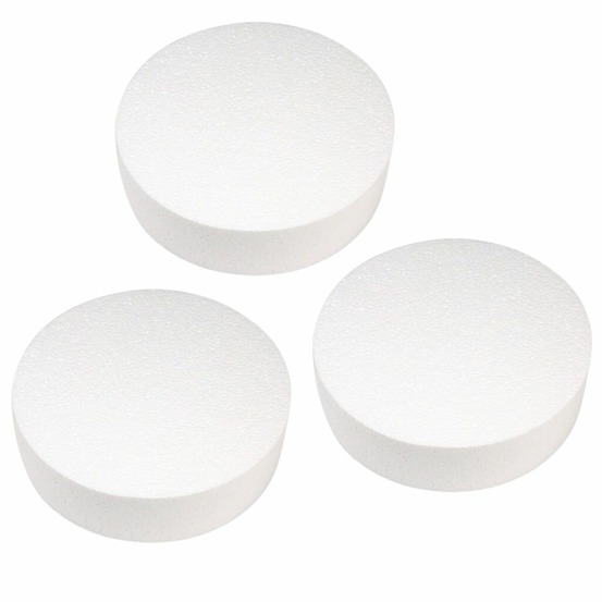 3 disque polystyrène ø 25 x 7 cm