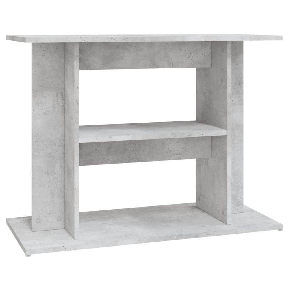 Support d'aquarium en béton gris 80 x 35 x 60 cm bois d'ingénierie