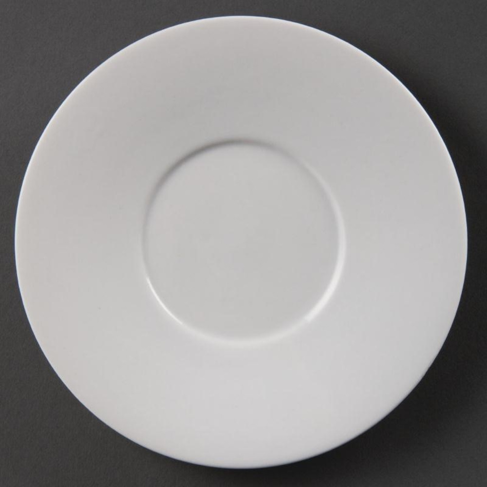 Soucoupe porcelaine blanche olympia - lot de 6