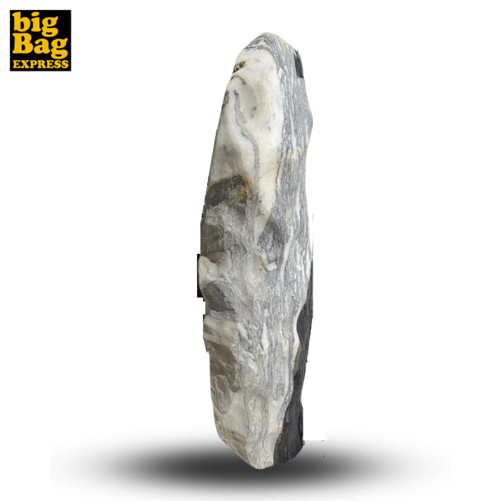 Monolithe décoratif de jardin en marbre & quartz zebra prem col 95cm