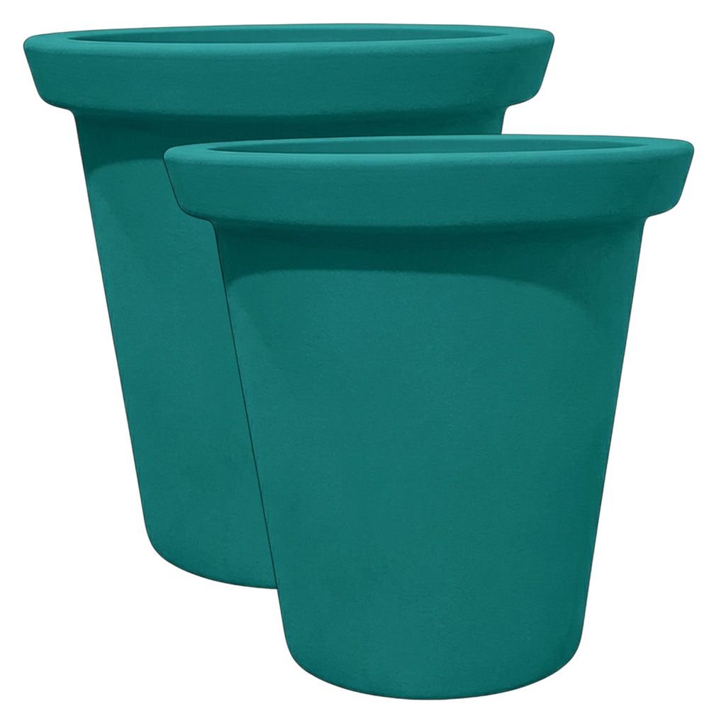 Pot de fleurs rond xxl delight 760l-lot de 2 - plast'up rotomoulage
