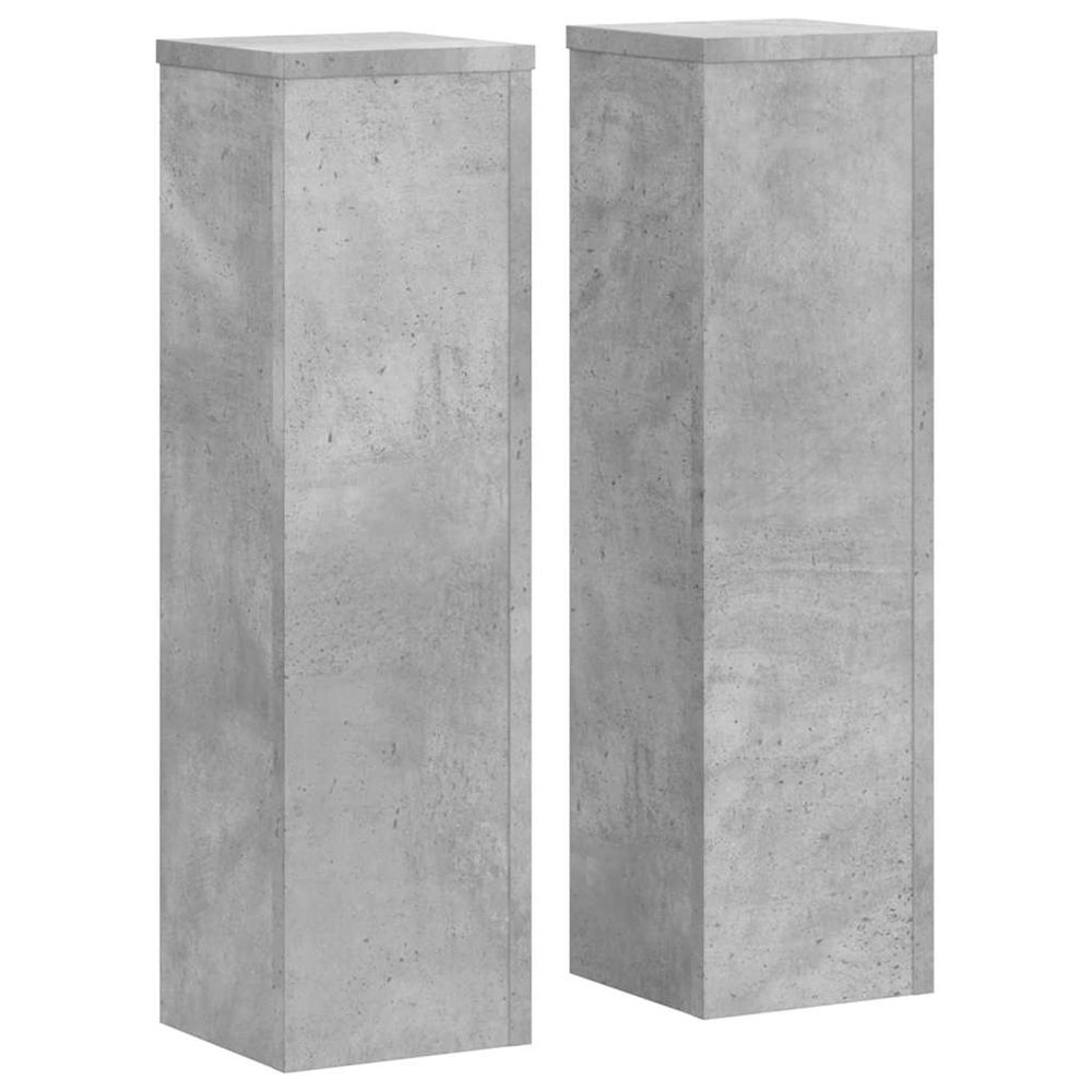 Support de plante 2 pièces gris béton 17 x 17 x 60 cm