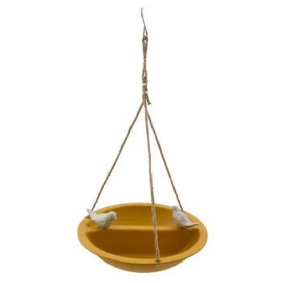 Baignoire mangeoire bambou pour oiseaux