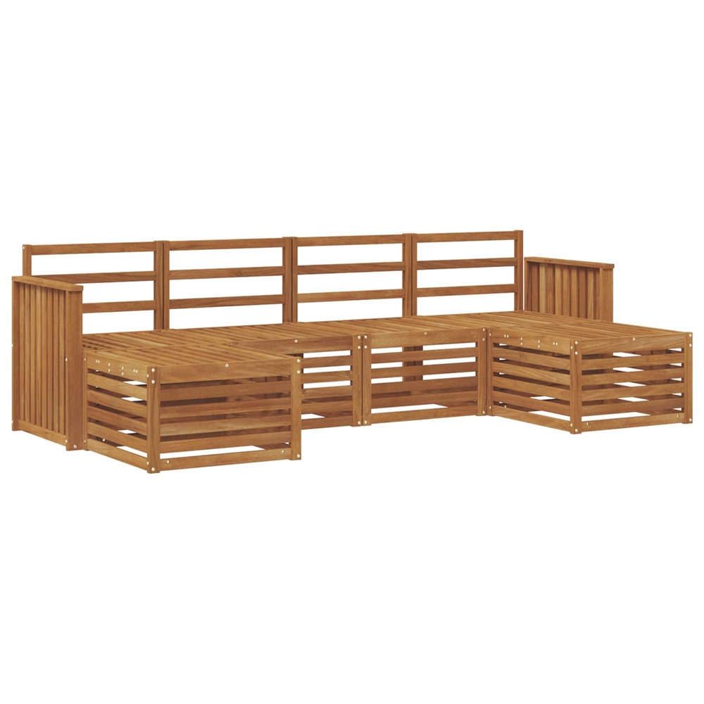 Ensembles de canapés 6 pcs naturel bois d'acacia massif